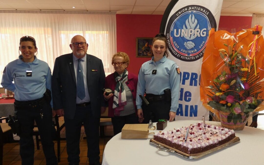 Honneur à Jeanine Lescure centenaire de l&rsquo;union départementale – UD 01